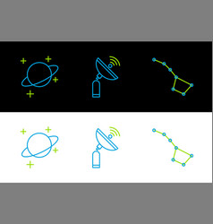 Set Line Great Bear Constellation Planet