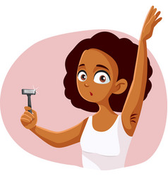 Teen Girl Shaving Her Armpits Cartoon Character