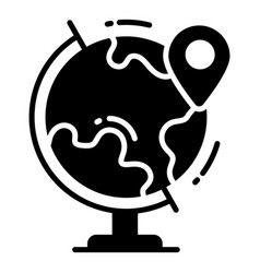 World Map Glyph Icon Map And Location Icon