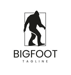 Bigfoot Walking Silhouette Design Vintage Retro