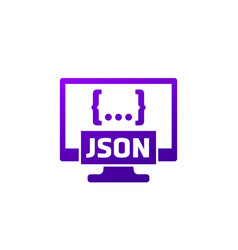 Json Icon With A Computer