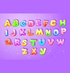 Kid Alphabet Bubble Cartoon Type Letter Set