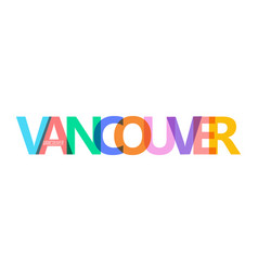 Vancouver Name City On A White