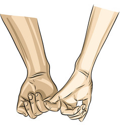 Interracial Human Hands Holding Each Other