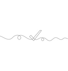 Check Mark In Continuous Line Drawing Style Line