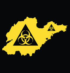 Shandong Province Map China With Biohazard