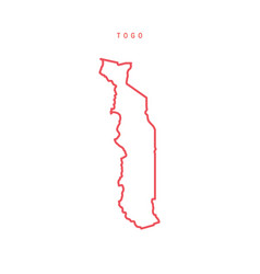 Togo Editable Outline Map