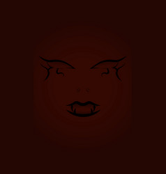 Vampire Eyes And Lips Abstract Contour