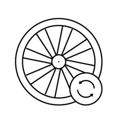 Bicycle Wheel Alignment Line Icon