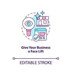 Give Business Face Lift Concept Icon