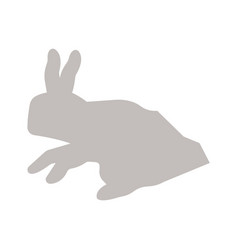 Shadow Animal Flat Icon Bunny Silhouette