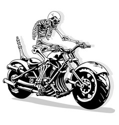 Skeleton Sitting On A Moving Motorcycle