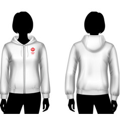 Women Hooded Sweatshirt Template