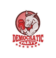 Democrat Donkey Mascot Boxing