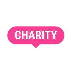 Charity And Generosity Pink Callout Banner With