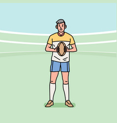 Rugby Football Character Players Action Athlete