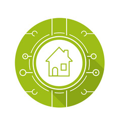 Smart Home In Microchip Pathways Icon