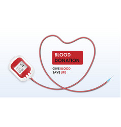 Blood Donation Concept Bag And Heart