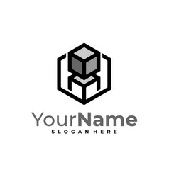 Creative Cube Logo Hexagon Logo Design Template