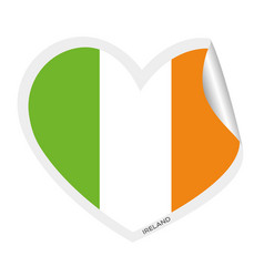 Isolated Heart Shape With The Flag Of Ireland