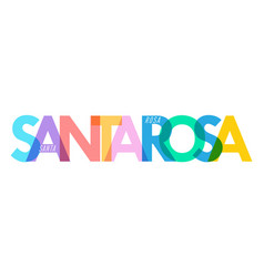 Santa Rosa Name City On A White