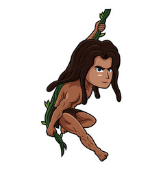 Tarzan Chibi Mascot Logo Design