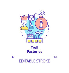 Troll Factories Concept Icon