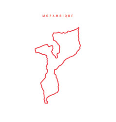 Mozambique Editable Outline Map