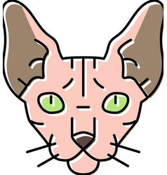 Sphynx Cat Cute Pet Color Icon