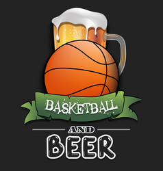 Basketball Ball With Mug Of Beer