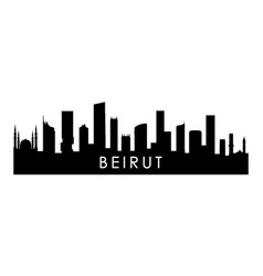 Beirut Skyline Silhouette Black City