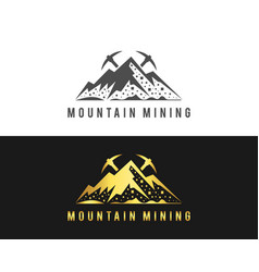 Creative Mountain Gold Mining Company Logo