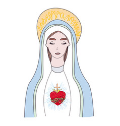 Heart Virgin Mary Isolated