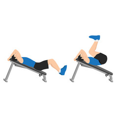 Man Doing Decline Reverse Crunch Exercise