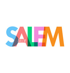 Salem Name City On A White Background