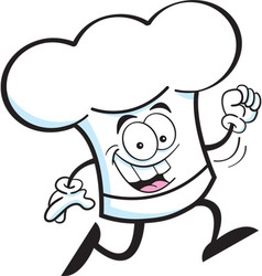 Cartoon Chef Hat Running