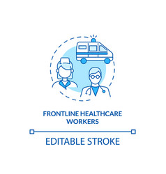 Frontline Healthcare Workers Concept Icon