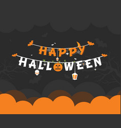 Happy Halloween Writing Colorful Banner