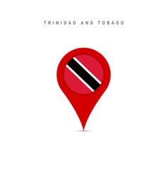 Teardrop Map Marker With Flag Of Trinidad