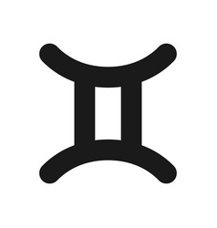 Gemini Black Glyph Icon