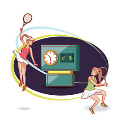 Women Playing Tennis Characters