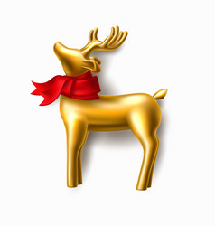 Christmas Golden Reindeer On Purple Frame