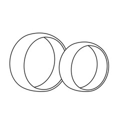 Wedding Ring Iconoutline Logo Isolated