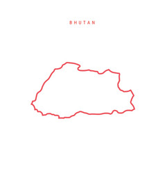 Bhutan Editable Outline Map