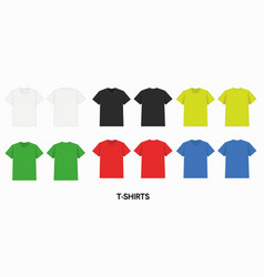 Blank T-shirt Template In Many Colors