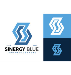 Letter S Sinergy Blue Logo Design Symbol Icon