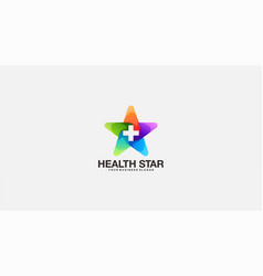 Gradient Health Star Logo Design