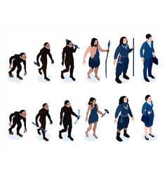 Isometric Human Evolution Set