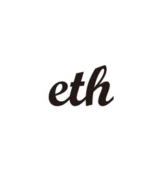 Letter Eth Connect Geometric Symbol Simple Logo