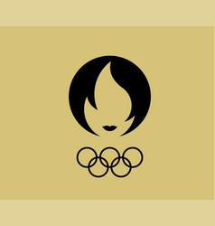 Paris 2024 Official Olympic Game Logo Black Symbol